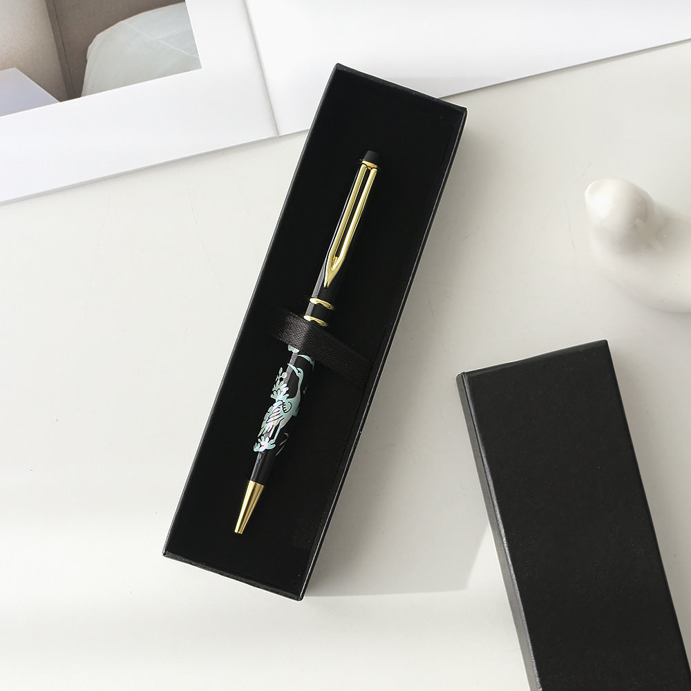 Premium Mother of Pearl Pen (Pine & Crane)
