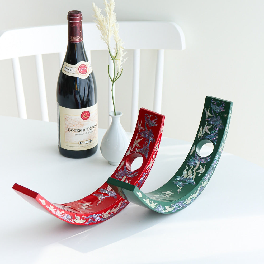 Najeonchilgi Pine & Crane Vivid Mother of Pearl Wine Holder