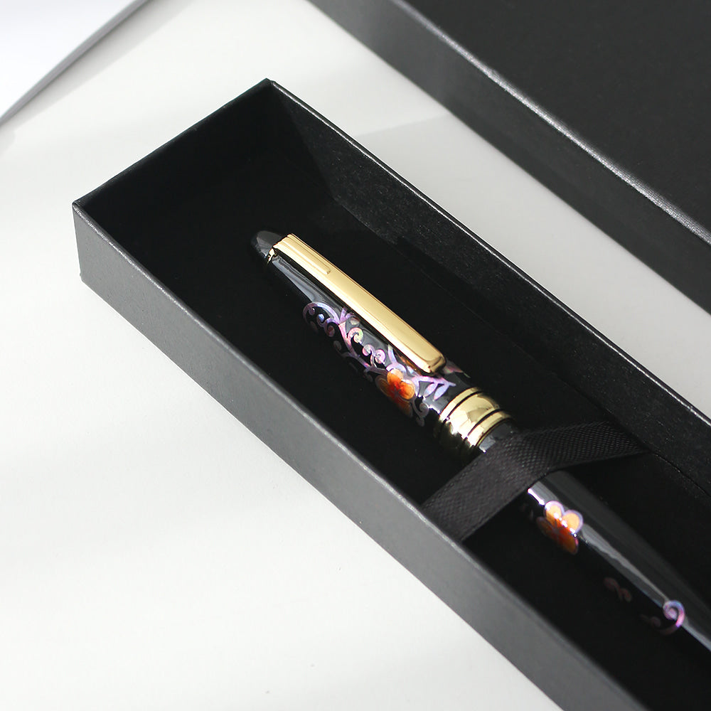 Premium Painted Flower Mother of Pearl Pen (Full)