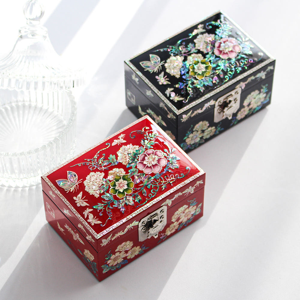 Mini Jewelry Box Mother of Pearl Jewelry Box Holder Box