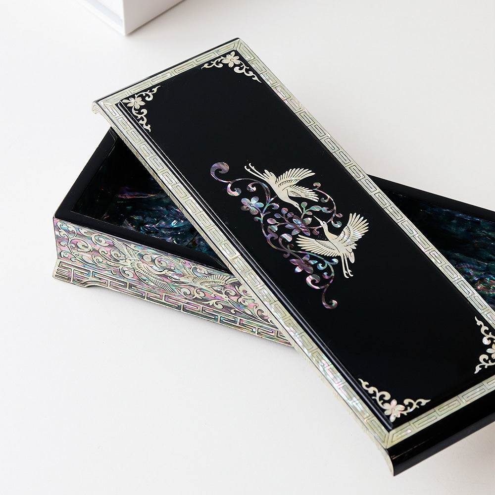Premium Najeon Flower Arabesque Seonbi Scholar Scholar's Pen Case
