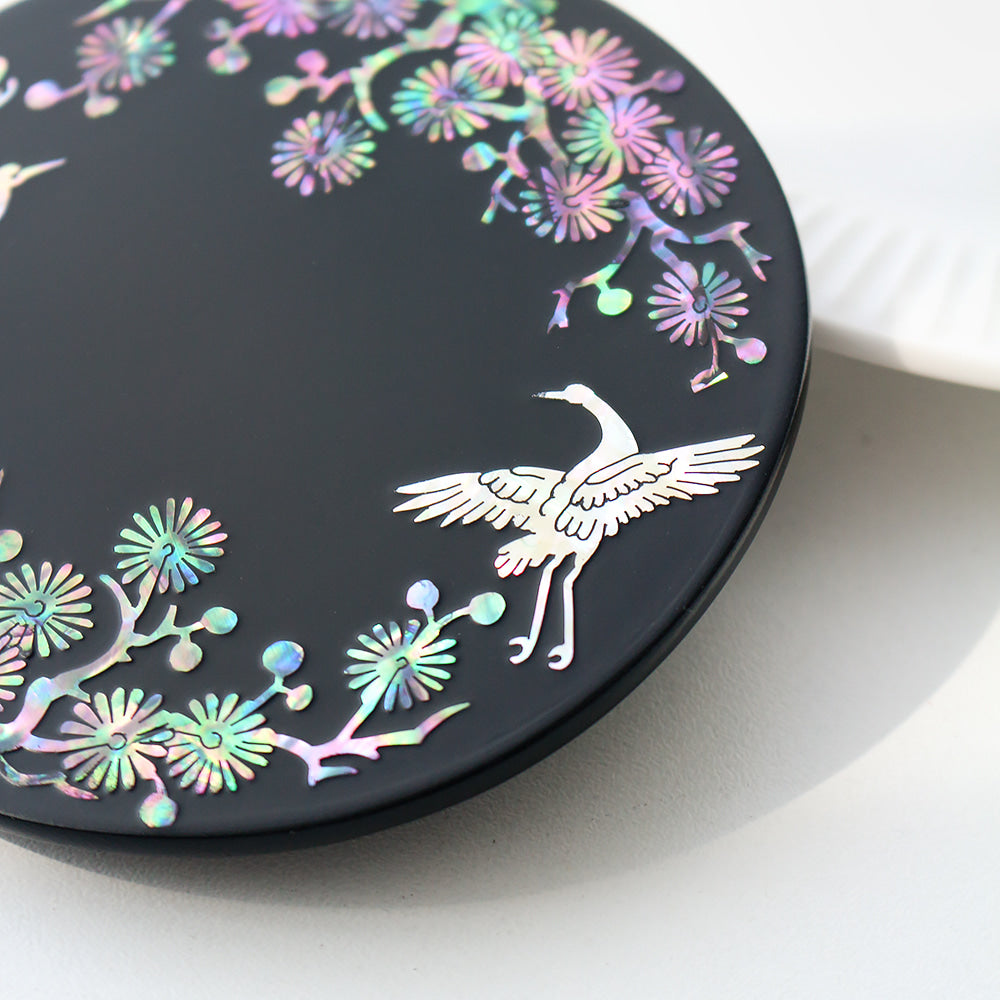 Najeonchilgi Round Mother of Pearl Coaster 1p