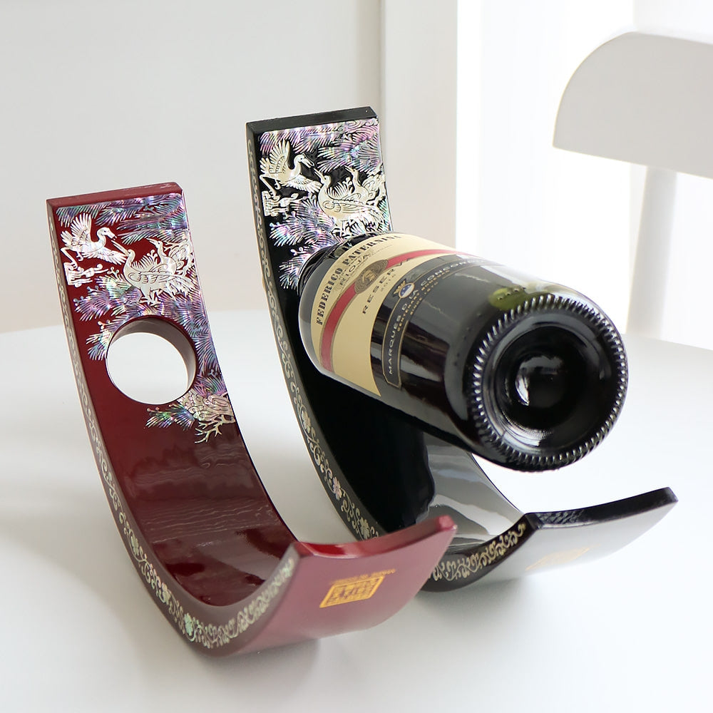 Premium Najeonchilgi Mother of Pearl Wine Holder Deluxe (Crane) (Master Artisan Jang Tae-bok)