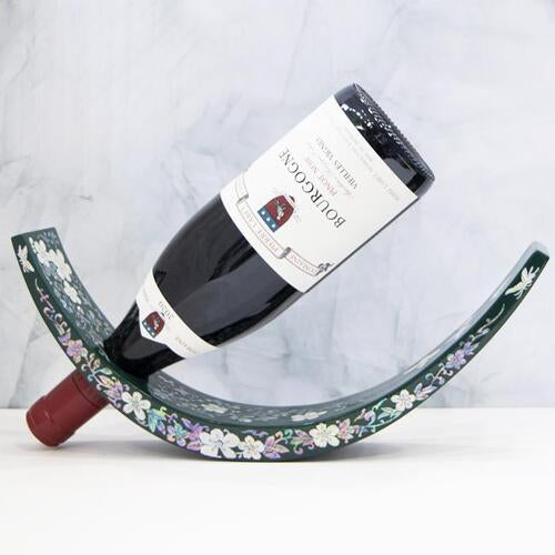 Mother of Pearl Wine Bottle Holder — Najeon Chilgi Lacquerware (Free Bojagi Wrap) - DE0122