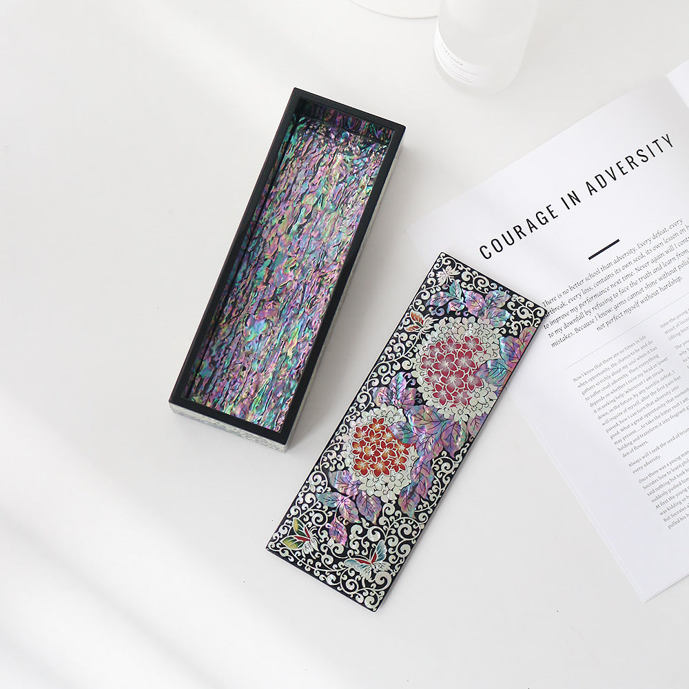 2-Piece Set: Premium Najeon Hydrangea Business Card Pen Case Set (Master Artisan Jang Tae-bok)