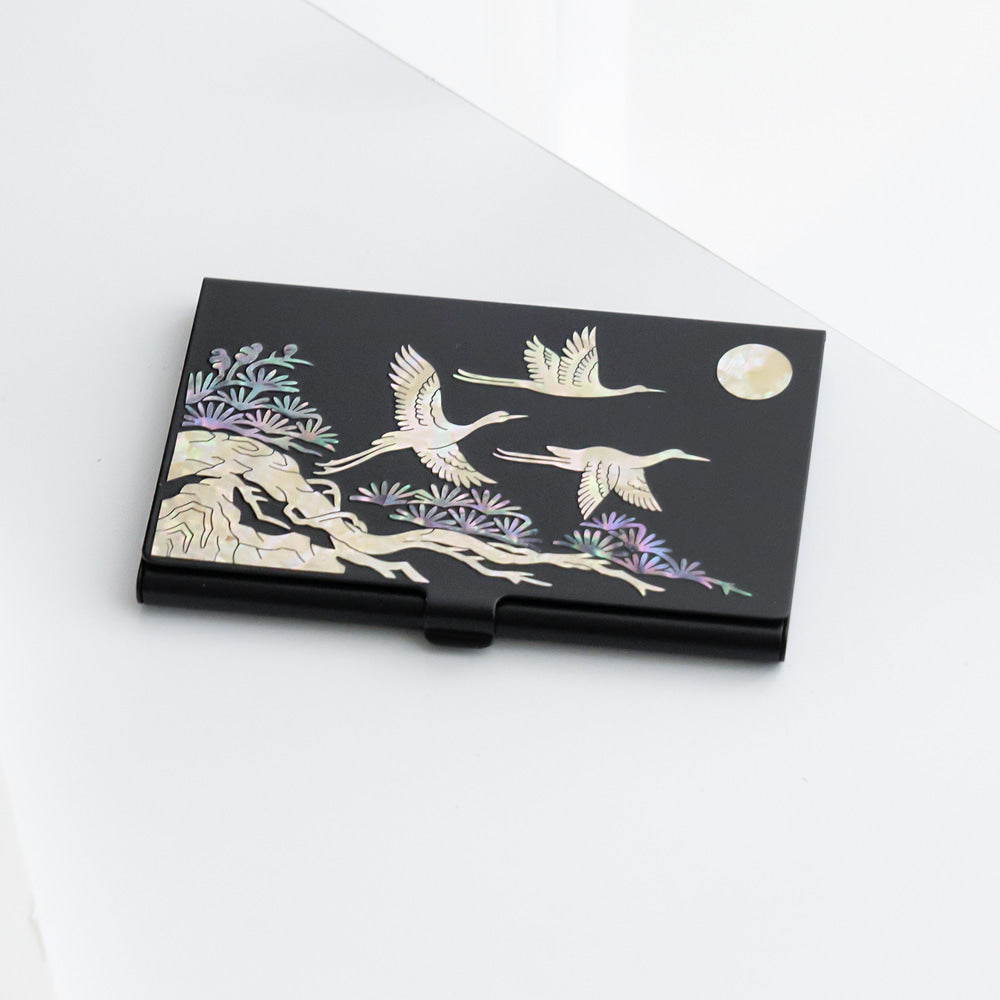 Najeon Chilgi Mother of Pearl Business Card Case Set — Pine & Crane - OF0146