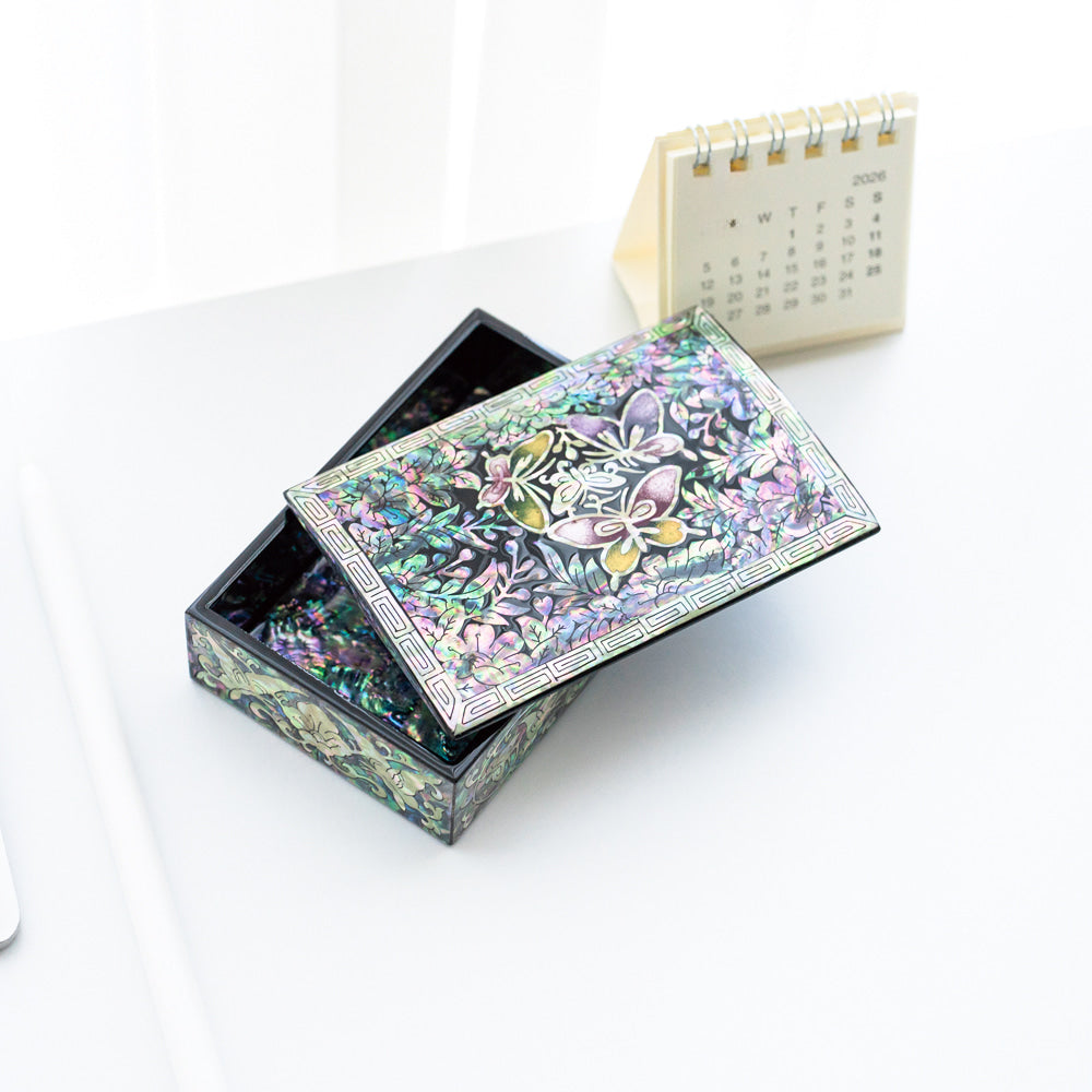 Najeon Chilgi Mother of Pearl Business Card Holder — Pine & Crane - OF0002