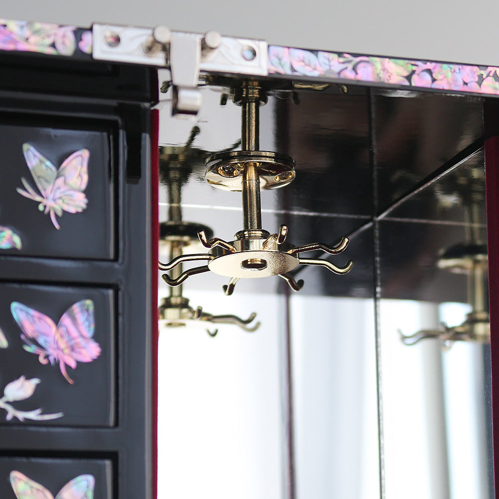 Masterpiece Najeonchilgi Peacock Drawer Mother of Pearl Jewelry Box Black Jewelry Box (Master Artisan Jang Tae-bok)