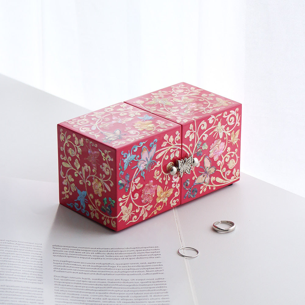 Najeonchilgi Vivid Butterfly Mini Mother of Pearl Double-Lidded