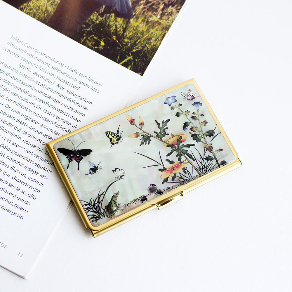 Najeonchilgi Gold Mother of Pearl Business Card Case N