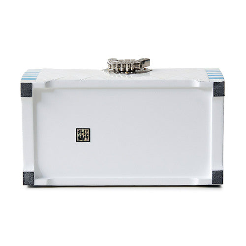 White Pearl Rounded 2-Tier Najeonchilgi Jewelry Box, 21 cm by Park In-ho