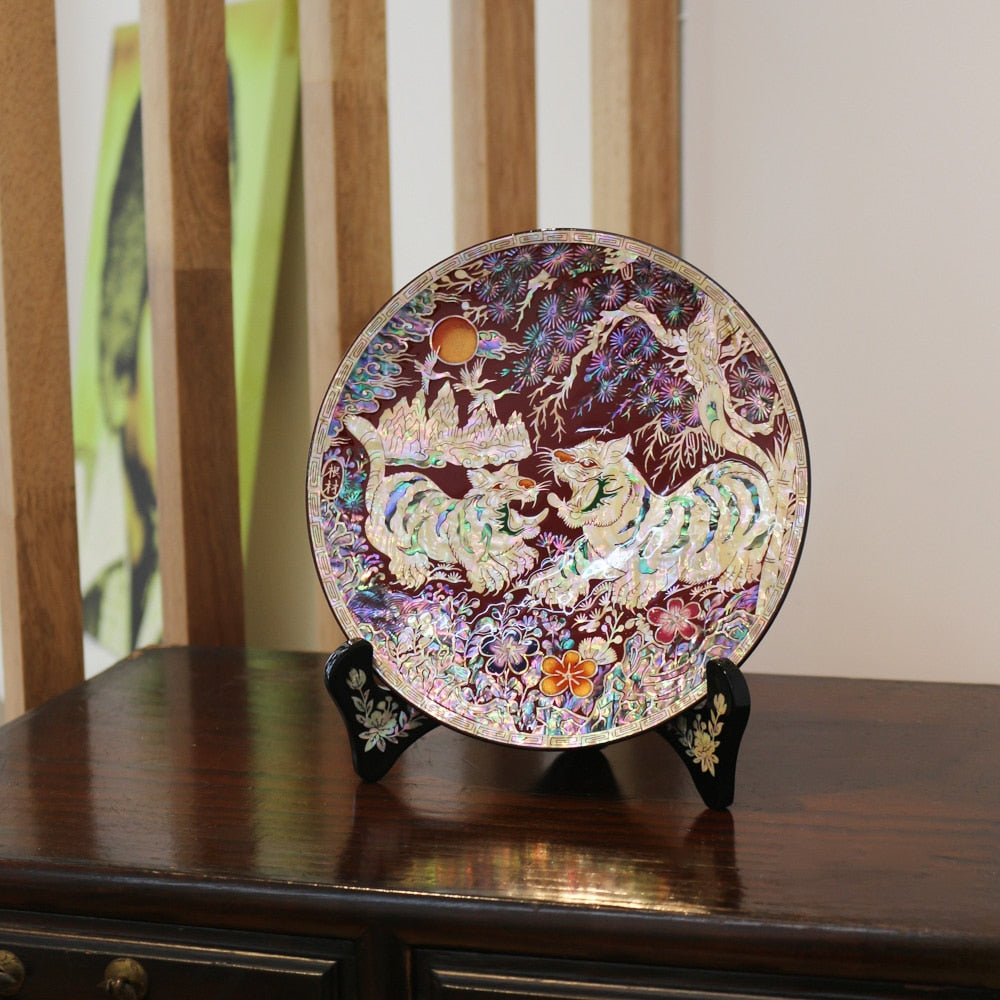 Masterpiece Najeon Tiger Mini Tray (Master Artisan Kim Young-man)
