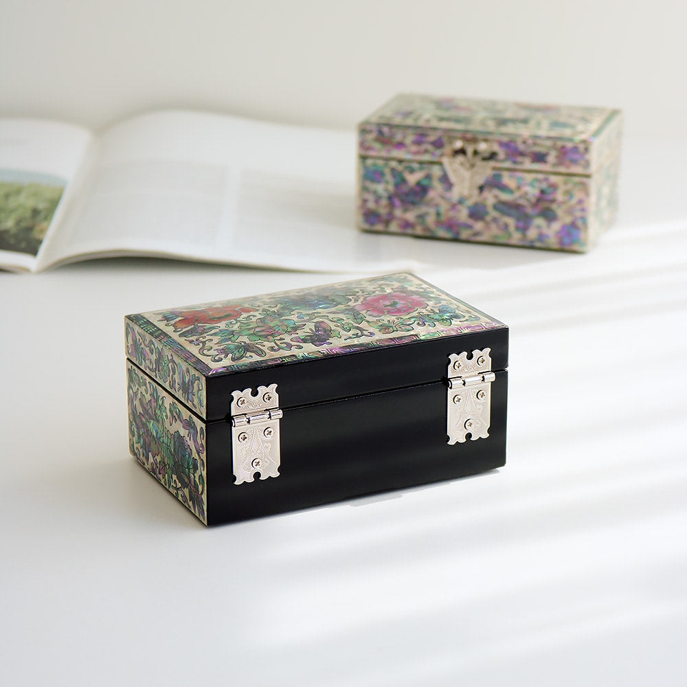 Najeonchilgi Painted Mini Mother of Pearl Jewelry Box 13., 5 cm