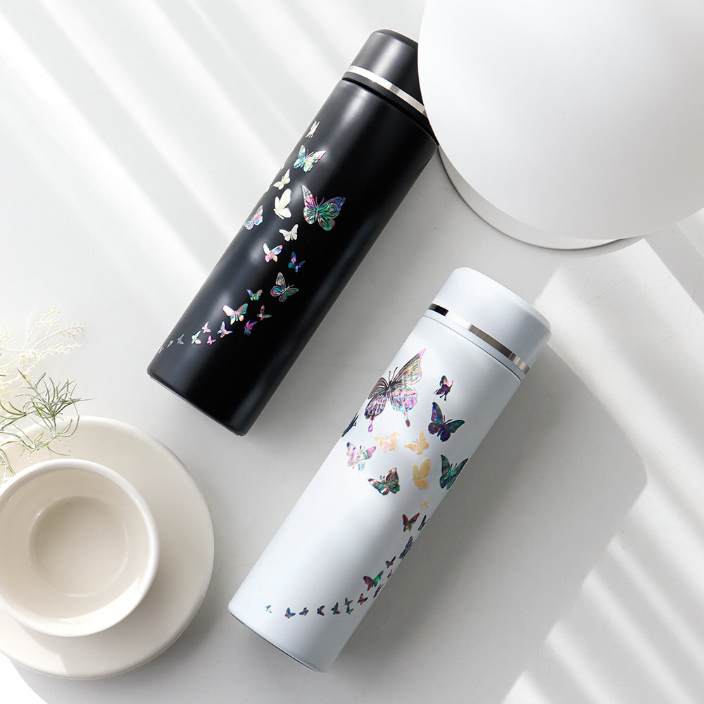 Najeonchilgi Modern Butterfly Stainless Steel Mother of Pearl Tumbler 500ml