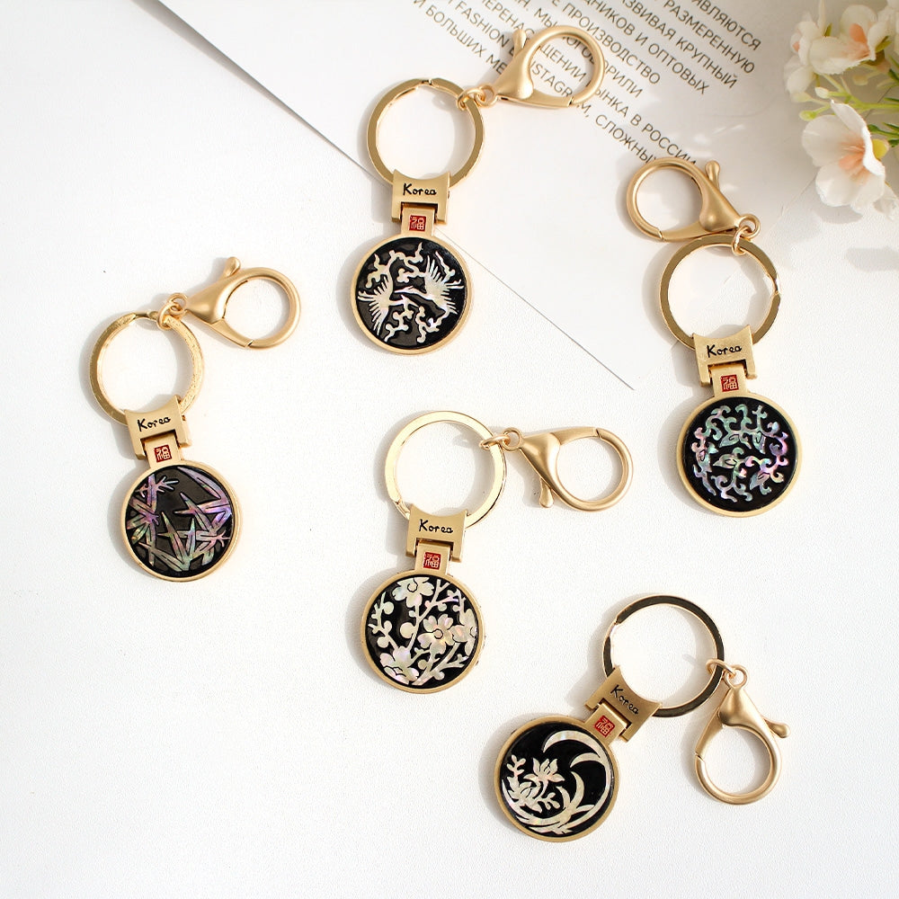Keyring Keyring Keyring Holder Najeonchilgi Mother of Pearl Traditional