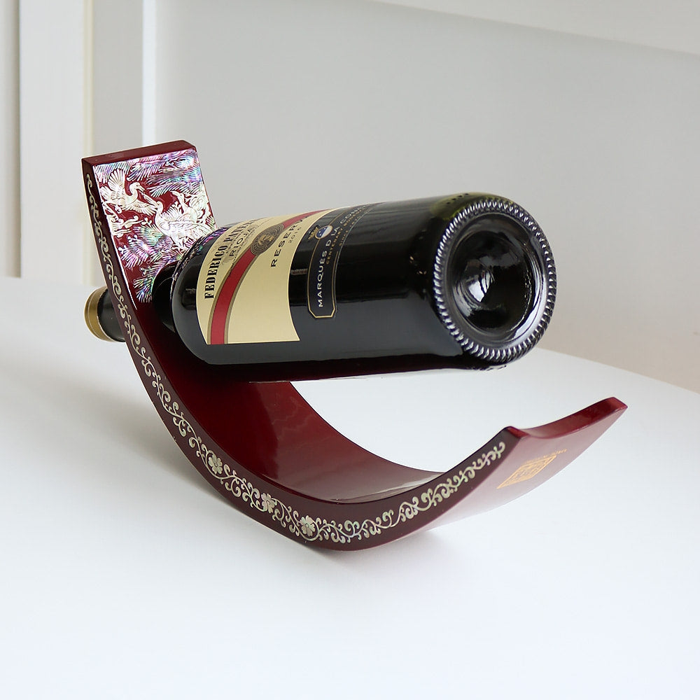 Premium Najeonchilgi Mother of Pearl Wine Holder Deluxe (Crane) (Master Artisan Jang Tae-bok)