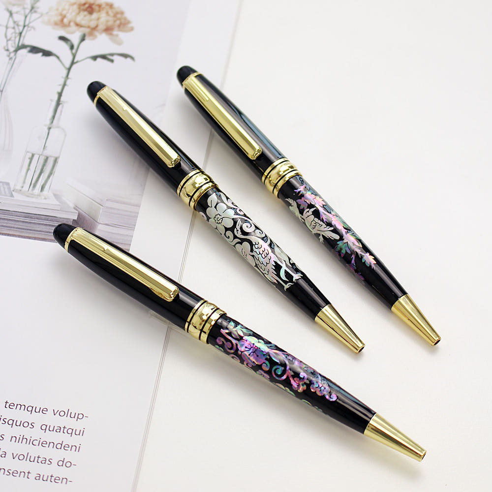 ★ Bojagi ★ Najeonchilgi Mother of Pearl Business Card Case Mother of Pearl Pen 2 Bell Set Traditional Korean
