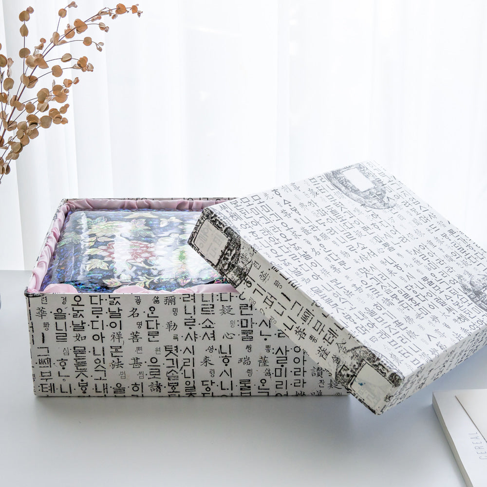 Peony 2-Tier Najeonchilgi Mother of Pearl Jewelry & Document Box, 34 cm
