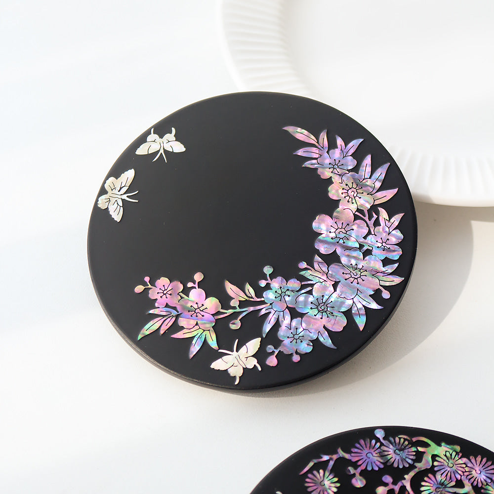 Najeonchilgi Round Mother of Pearl Coaster 1p