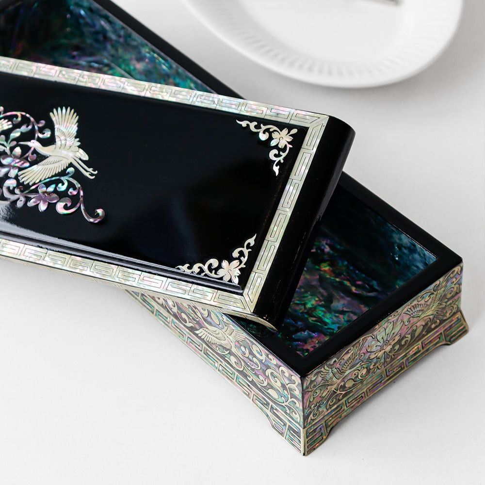 Premium Najeon Flower Arabesque Seonbi Scholar Scholar's Pen Case