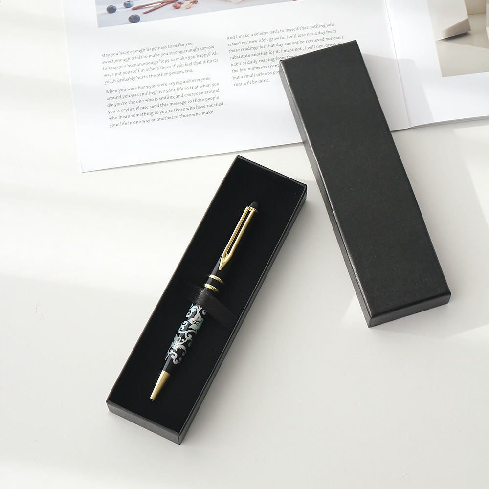 Premium Mother of Pearl Pen (Plum & Butterfly)