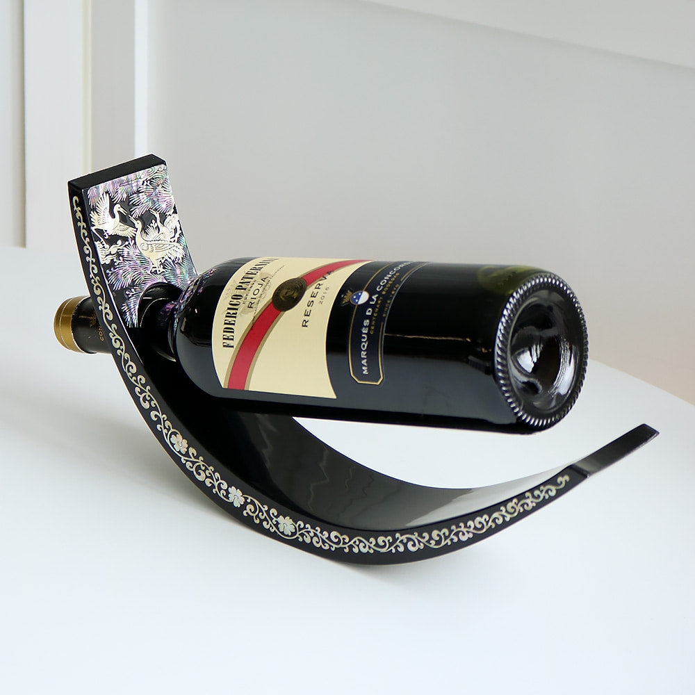 Premium Najeonchilgi Mother of Pearl Wine Holder Deluxe (Crane) (Master Artisan Jang Tae-bok)