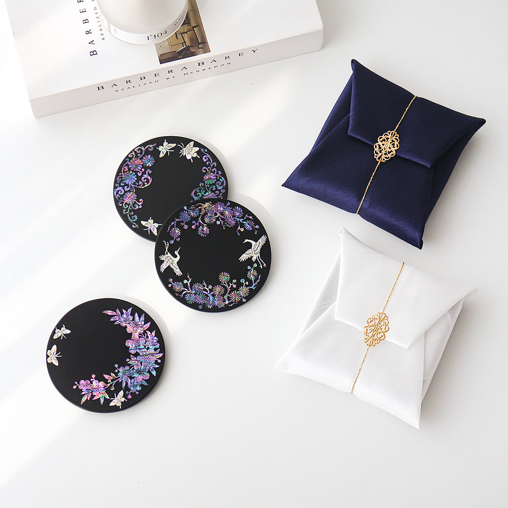 Najeonchilgi Round Mother of Pearl Coaster 1p
