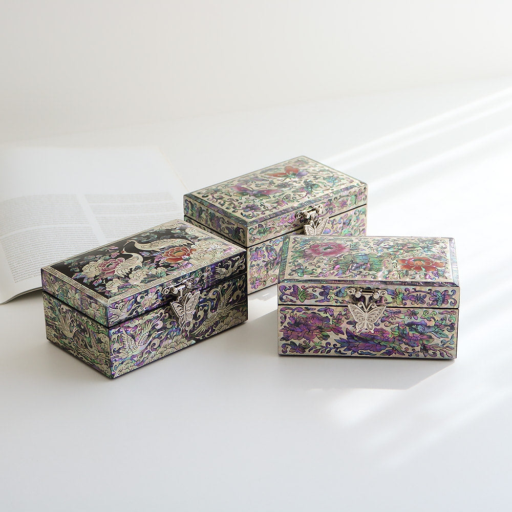 Najeonchilgi Painted Mini Mother of Pearl Jewelry Box 13., 5 cm