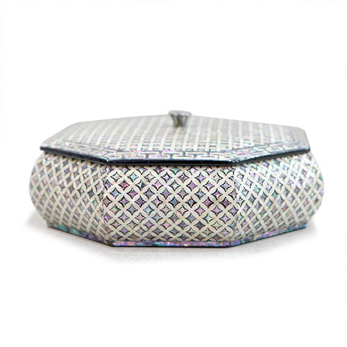 Premium Najeonchilgi Lacquerware Seven Treasures Motif (Good Luck) Octagonal 다용도 Mother of Pearl Jewelry Box - by by Park In-ho