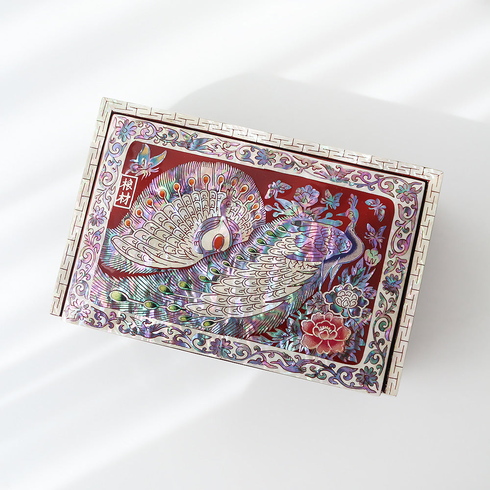 Najeonchilgi Peacock Flower Multi Purpose Jewelry Box (Master Artisan Kim Young-man)
