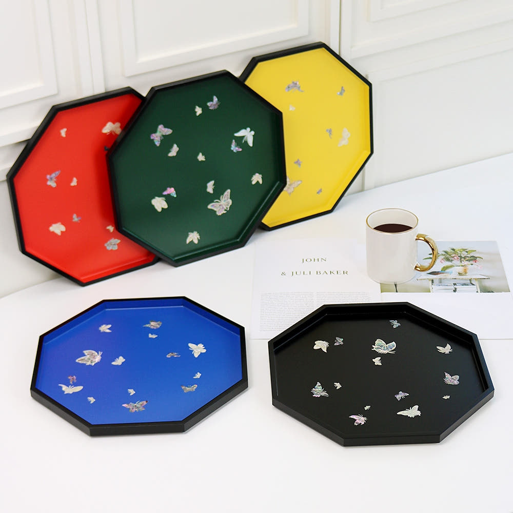 Color Najeonchilgi Mother of Pearl Tray Ottchil Lacquer Tray