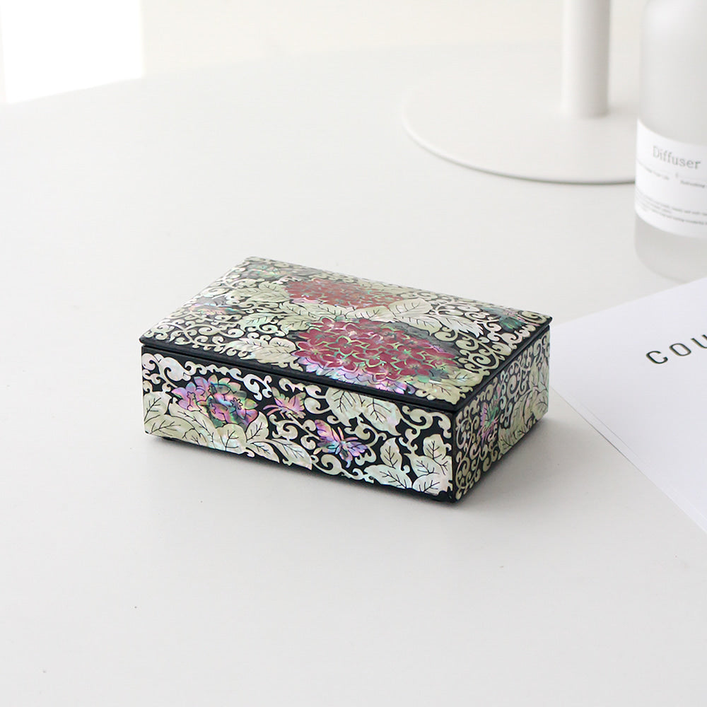 2-Piece Set: Premium Najeon Hydrangea Business Card Pen Case Set (Master Artisan Jang Tae-bok)