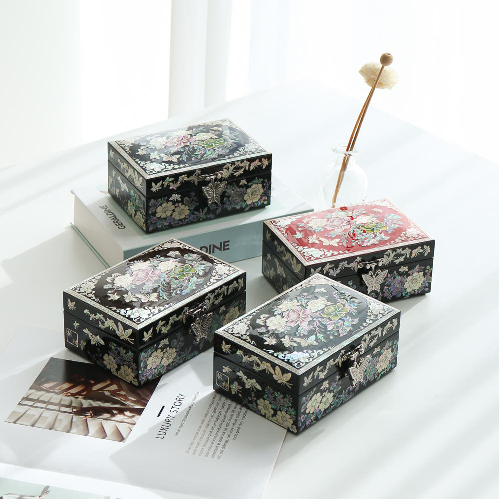 Mini Jewelry Box Mother of Pearl Jewelry Box Holder Box