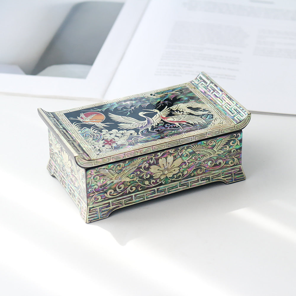 Premium Najeon Pine & Crane Seonbi Scholar Box