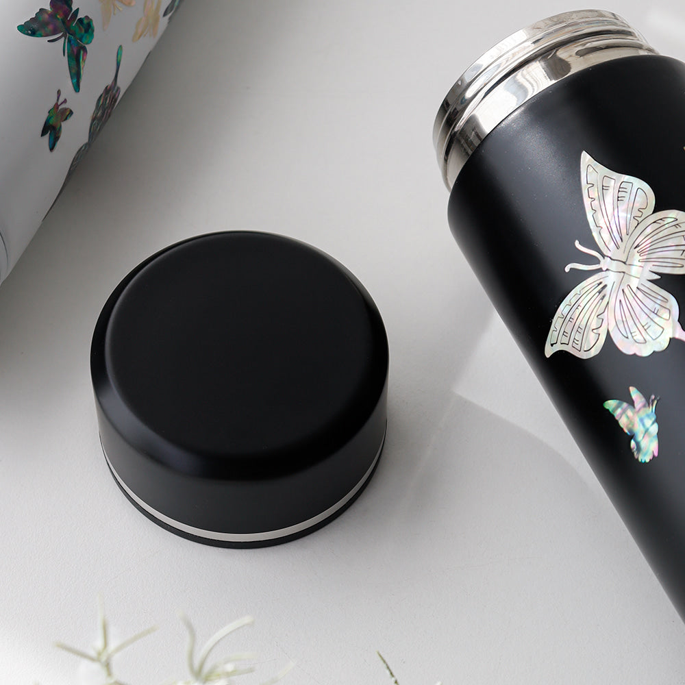 Najeonchilgi Modern Butterfly Stainless Steel Mother of Pearl Tumbler 500ml