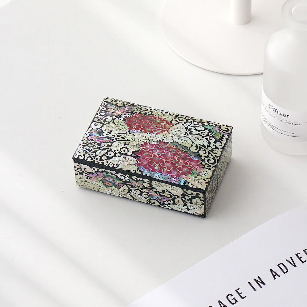 2-Piece Set: Premium Najeon Hydrangea Business Card Pen Case Set (Master Artisan Jang Tae-bok)