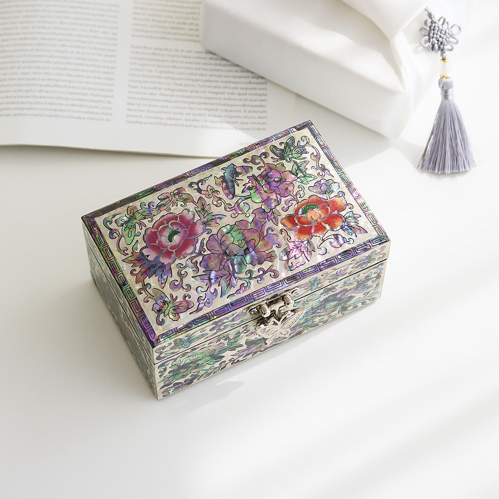 Najeonchilgi Painted Mini Mother of Pearl Jewelry Box 13., 5 cm