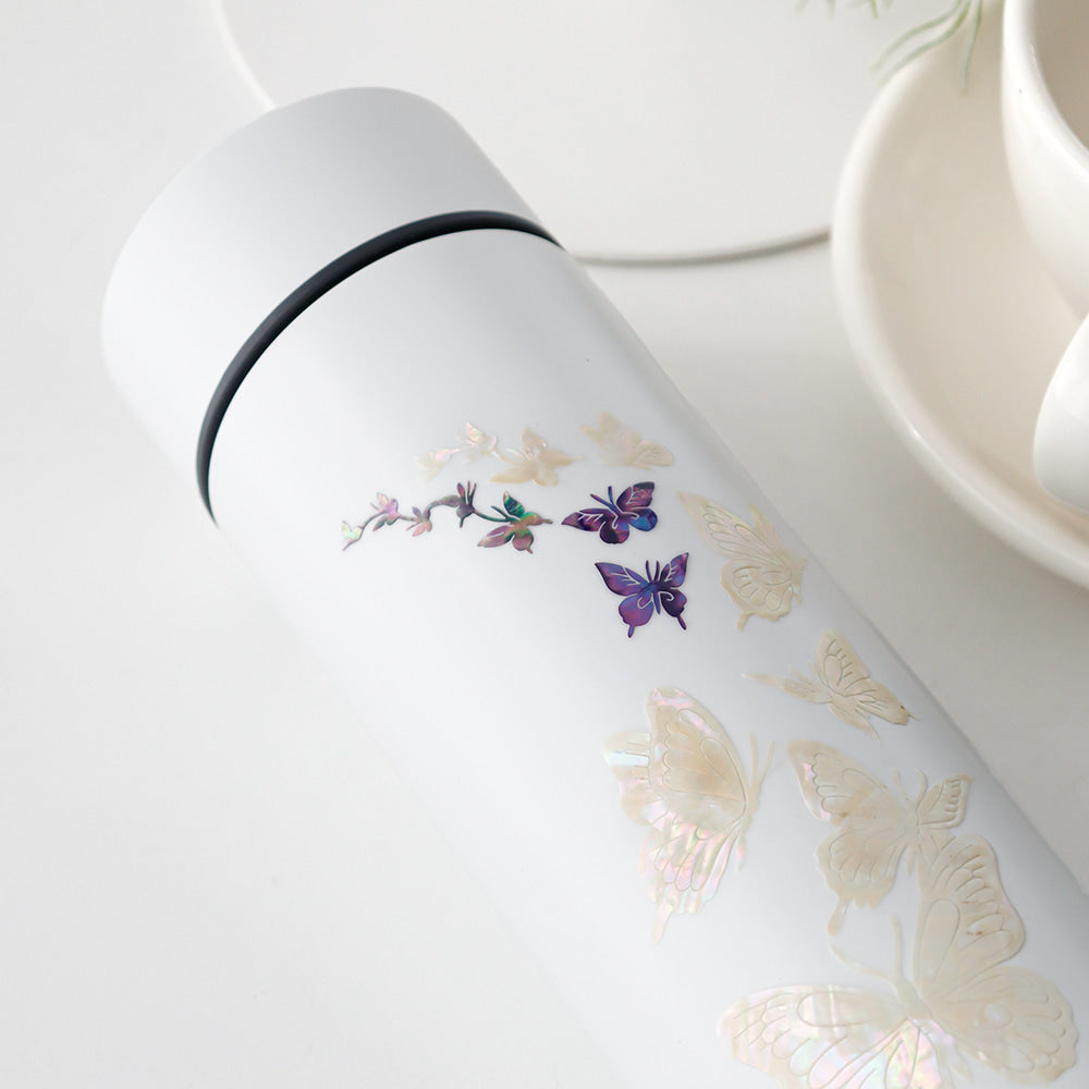 Najeonchilgi Butterfly Garden Stainless Steel Mother of Pearl Tumbler 500ml