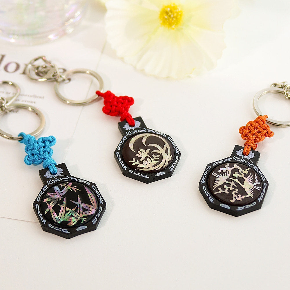 Keyring Keyring Keyring Holder Najeonchilgi Mother of Pearl Traditional
