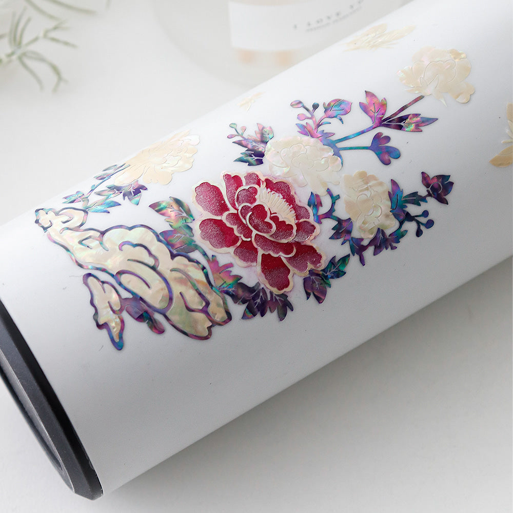 Najeonchilgi Peony Garden Stainless Steel Mother of Pearl Tumbler 500ml