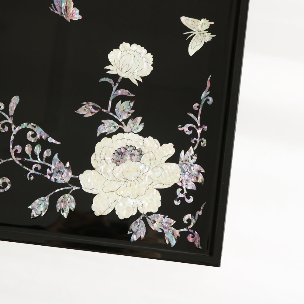 Najeonchilgi Peony of Wealth Mother of Pearl Tray (Large)