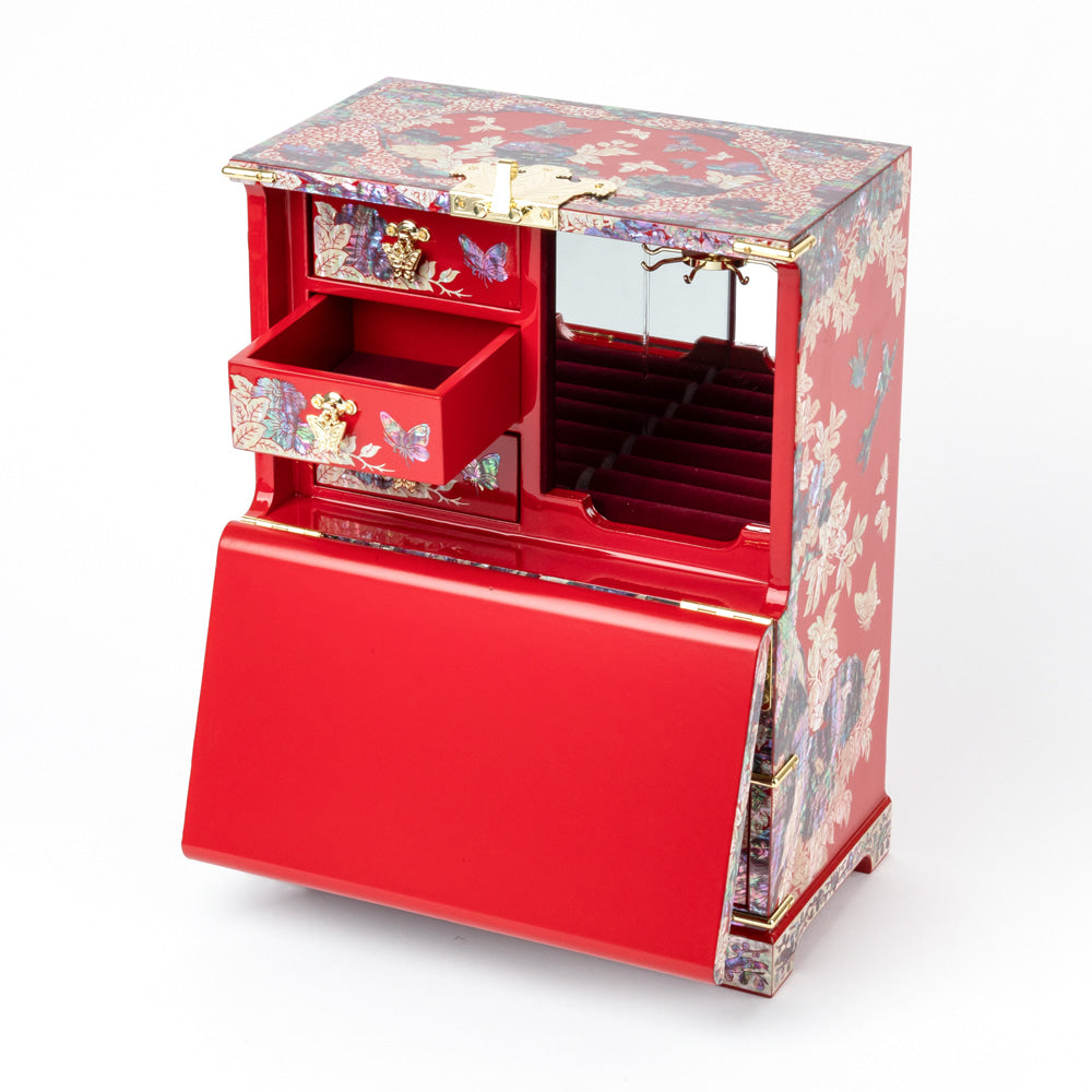 Peacock Bandaji Drawer Najeonchilgi Jewelry Chest, Extra Large by Jang Tae-bok