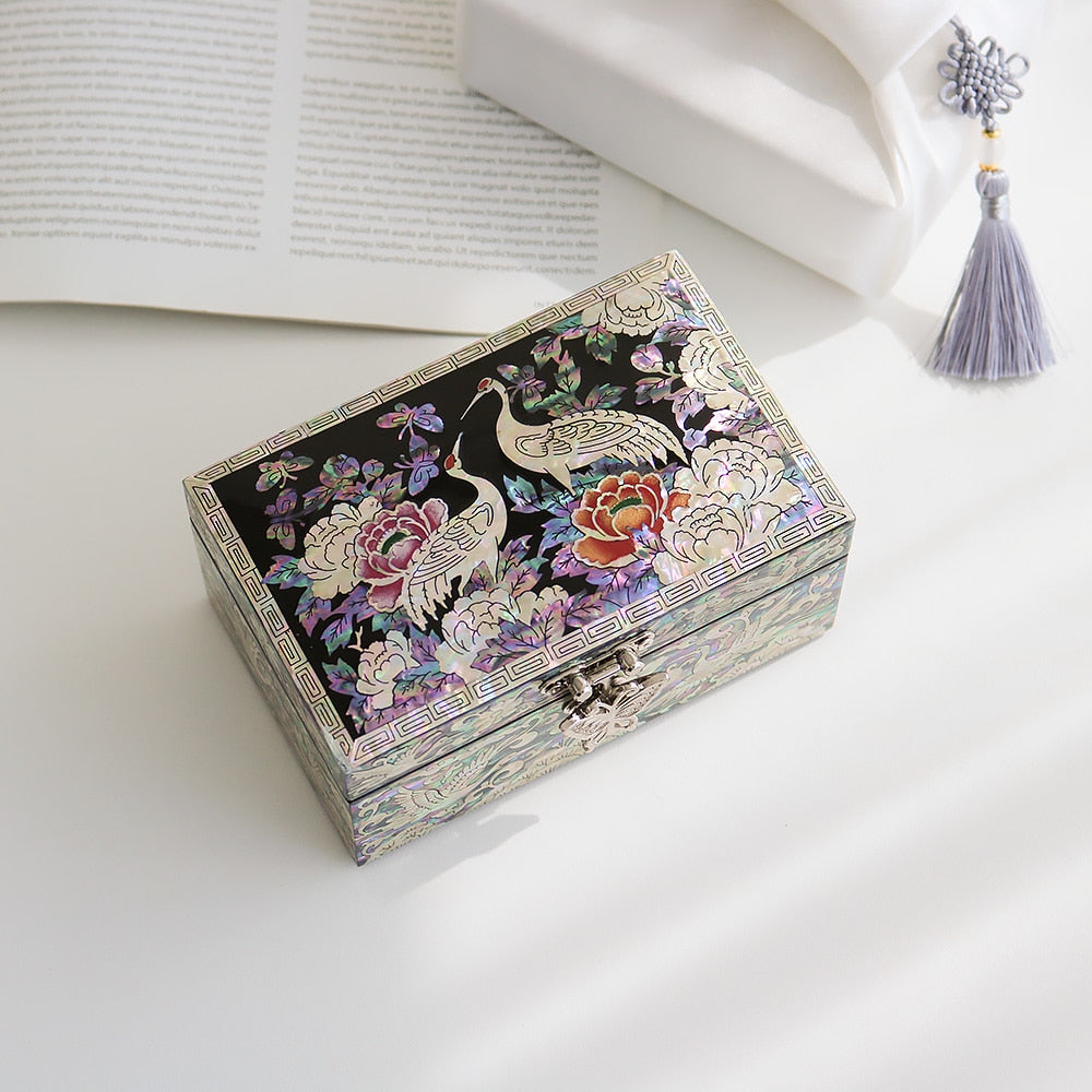 Najeonchilgi Painted Mini Mother of Pearl Jewelry Box 13., 5 cm