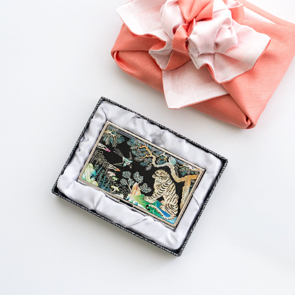 Large Najeon Chilgi Mother of Pearl Business Card Case — Dragon - OF0082