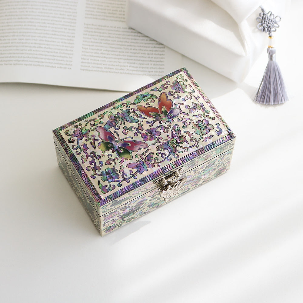 Najeonchilgi Painted Mini Mother of Pearl Jewelry Box 13., 5 cm