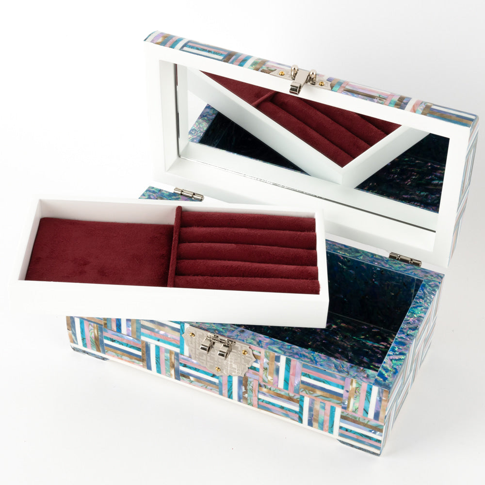 Crane & Pine Drawer-only Jewelry Box (Hanji, Red) - by Oh Myung-ho