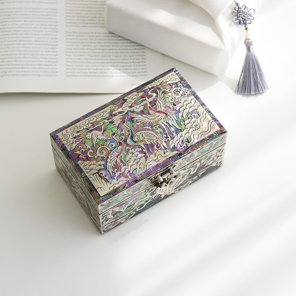 Najeonchilgi Painted Mini Mother of Pearl Jewelry Box 13., 5 cm