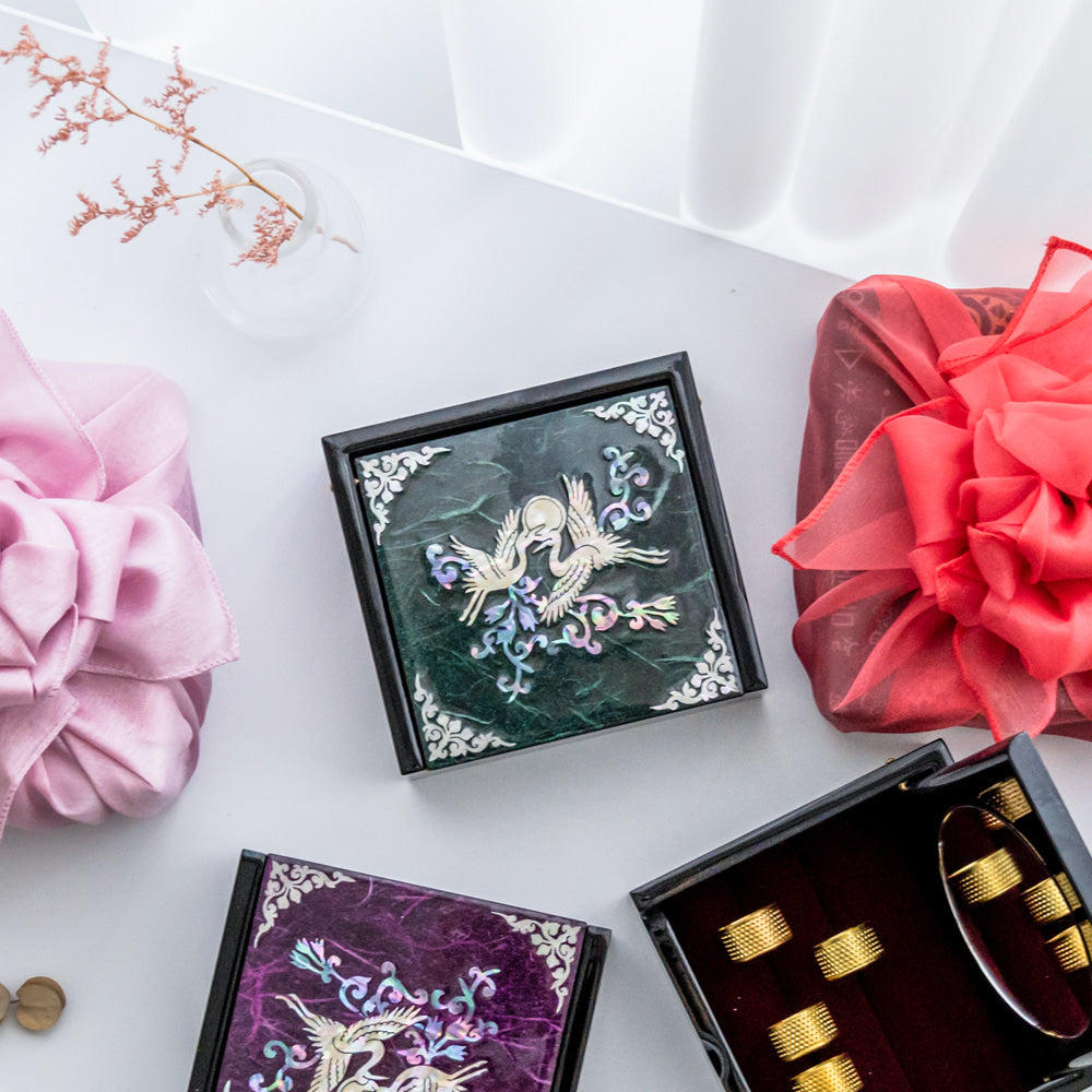 Hanji Mini Ring Storage Mother of Pearl Jewelry Box