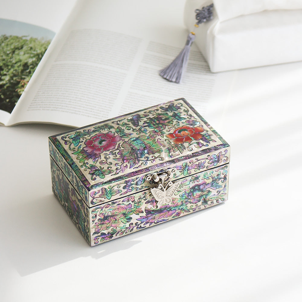 Najeonchilgi Painted Mini Mother of Pearl Jewelry Box 13., 5 cm