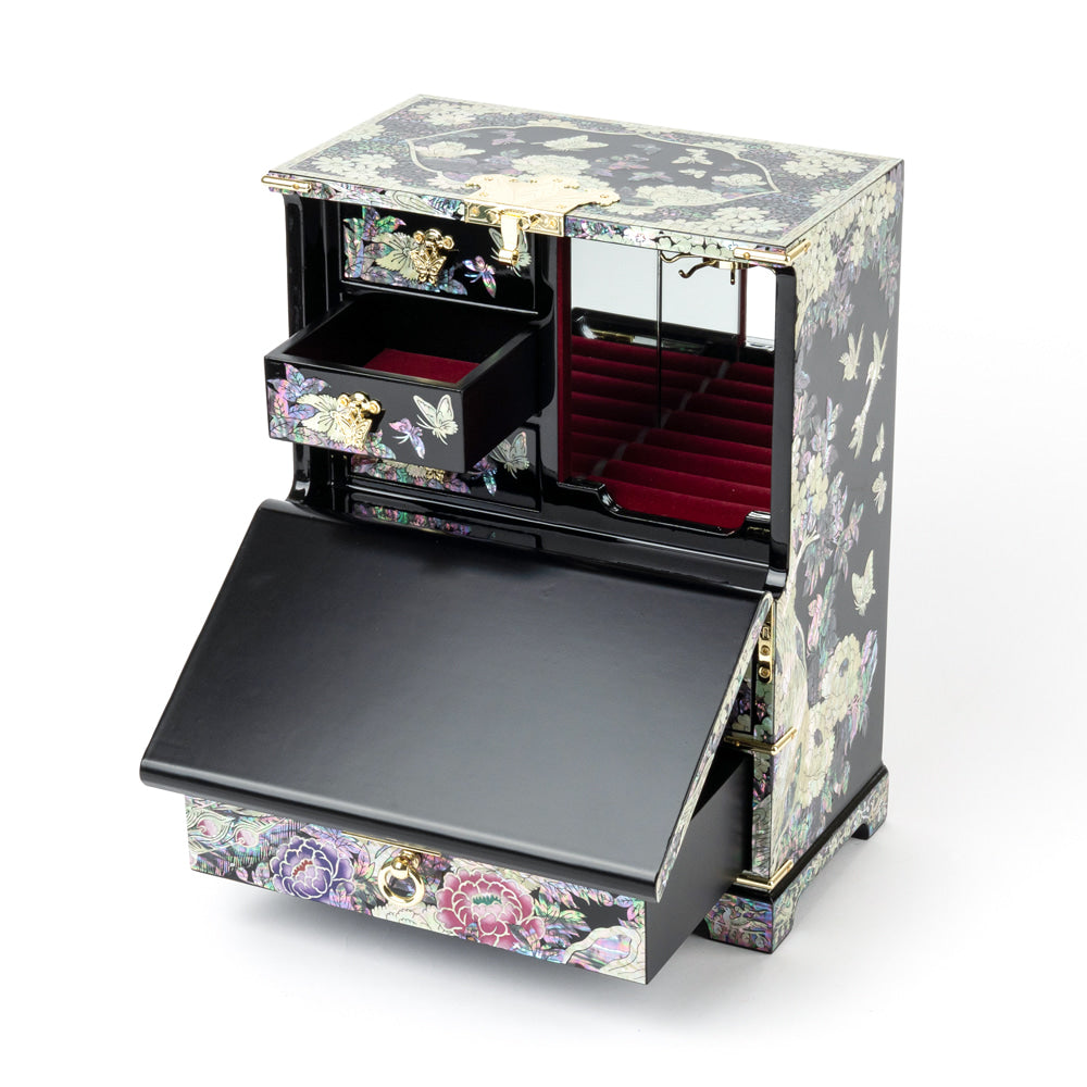 Najeonchilgi Peacock Bandaji Drawer Mother of Pearl Jewelry Chest, Extra Large by Jang Tae-bok — product image